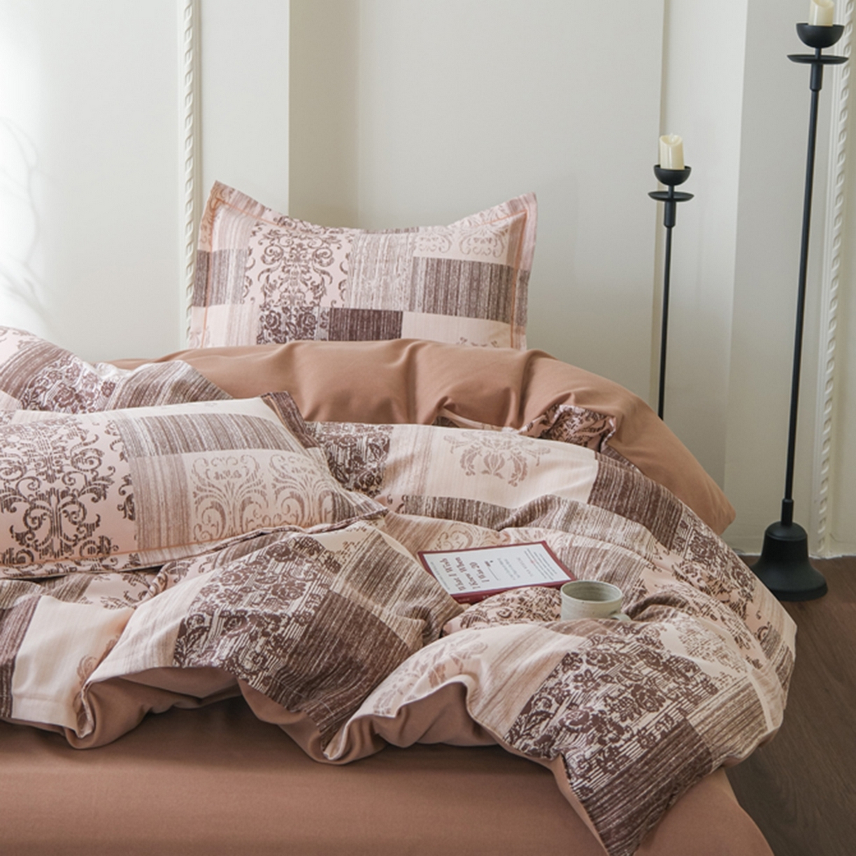 91家纺网 家纺一手货源 找家纺 慕绸家纺（原萌宝老粗布厂家） 2025秋冬新款加厚纯棉磨毛印花四件套 格拉芙