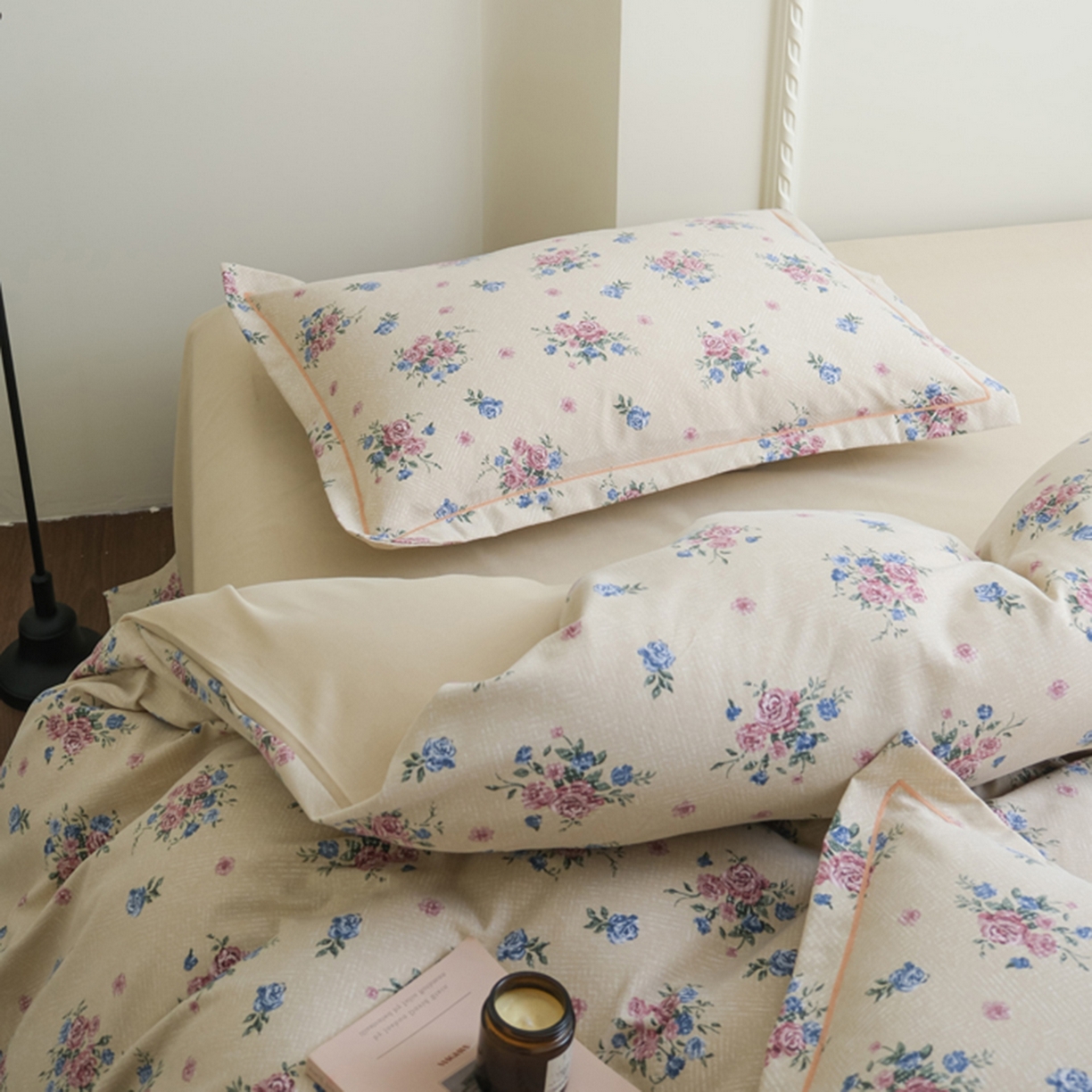 91家纺网 家纺一手货源 找家纺 慕绸家纺（原萌宝老粗布厂家） 2025秋冬新款加厚纯棉磨毛印花四件套 花满城