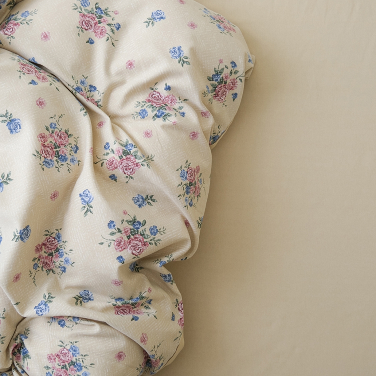 91家纺网 家纺一手货源 找家纺 慕绸家纺（原萌宝老粗布厂家） 2025秋冬新款加厚纯棉磨毛印花四件套 花满城