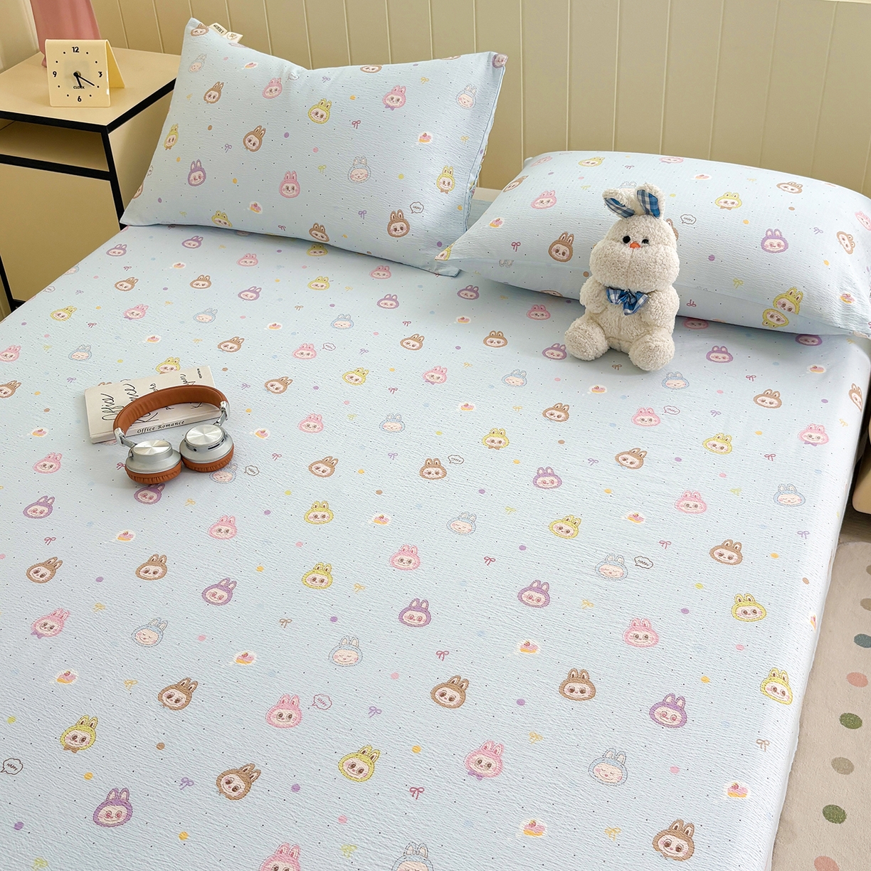 91家纺网 家纺一手货源 找家纺 青泽家纺 2025新款双层纱床单单品床单单件单床单 海盐耶耶