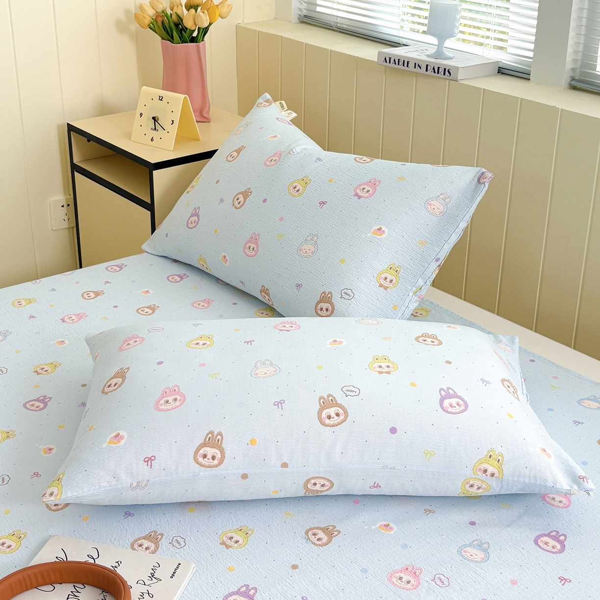 91家纺网 家纺一手货源 找家纺 青泽家纺 2025新款双层纱床单单品床单单件单床单 海盐耶耶