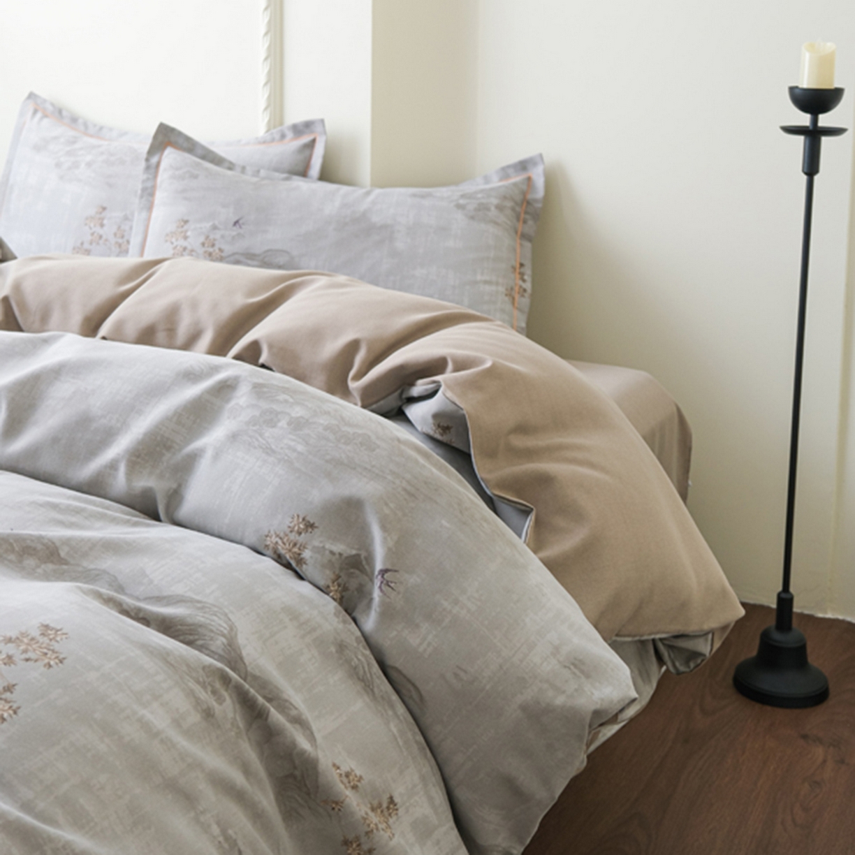 91家纺网 家纺一手货源 找家纺 慕绸家纺（原萌宝老粗布厂家） 2025秋冬新款加厚纯棉磨毛印花四件套 锦绣山河