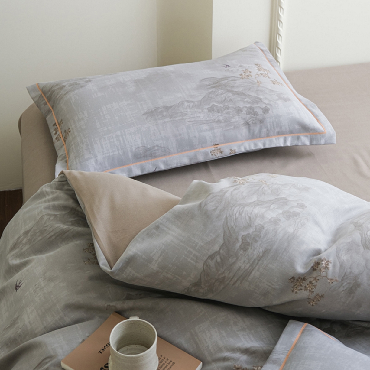 91家纺网 家纺一手货源 找家纺 慕绸家纺（原萌宝老粗布厂家） 2025秋冬新款加厚纯棉磨毛印花四件套 锦绣山河