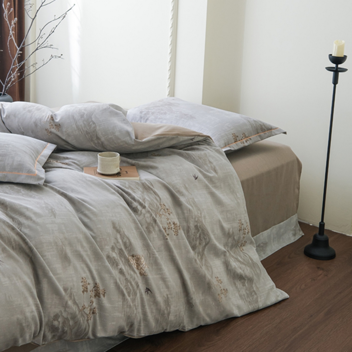 91家纺网 家纺一手货源 找家纺 慕绸家纺（原萌宝老粗布厂家） 2025秋冬新款加厚纯棉磨毛印花四件套 锦绣山河