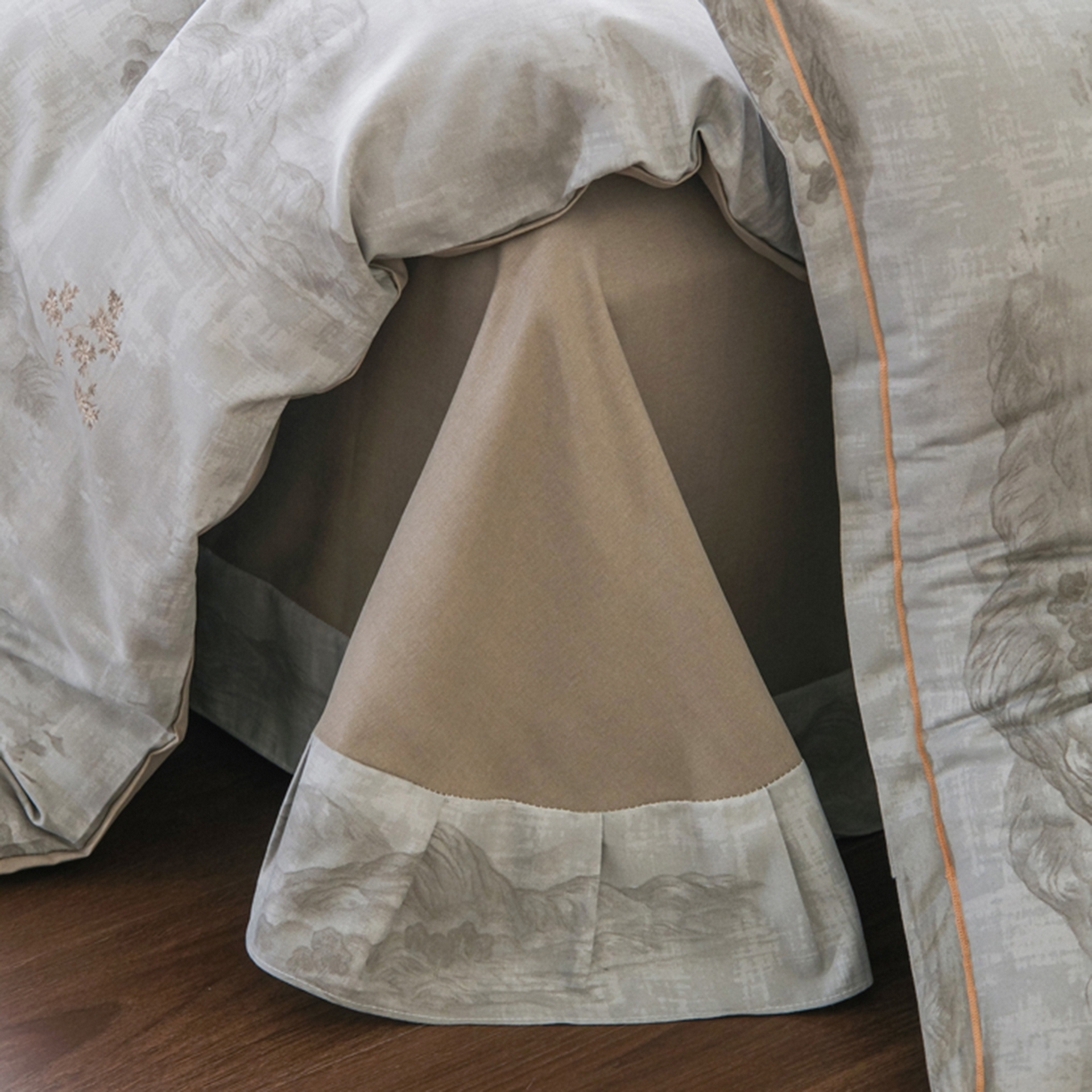 91家纺网 家纺一手货源 找家纺 慕绸家纺（原萌宝老粗布厂家） 2025秋冬新款加厚纯棉磨毛印花四件套 锦绣山河