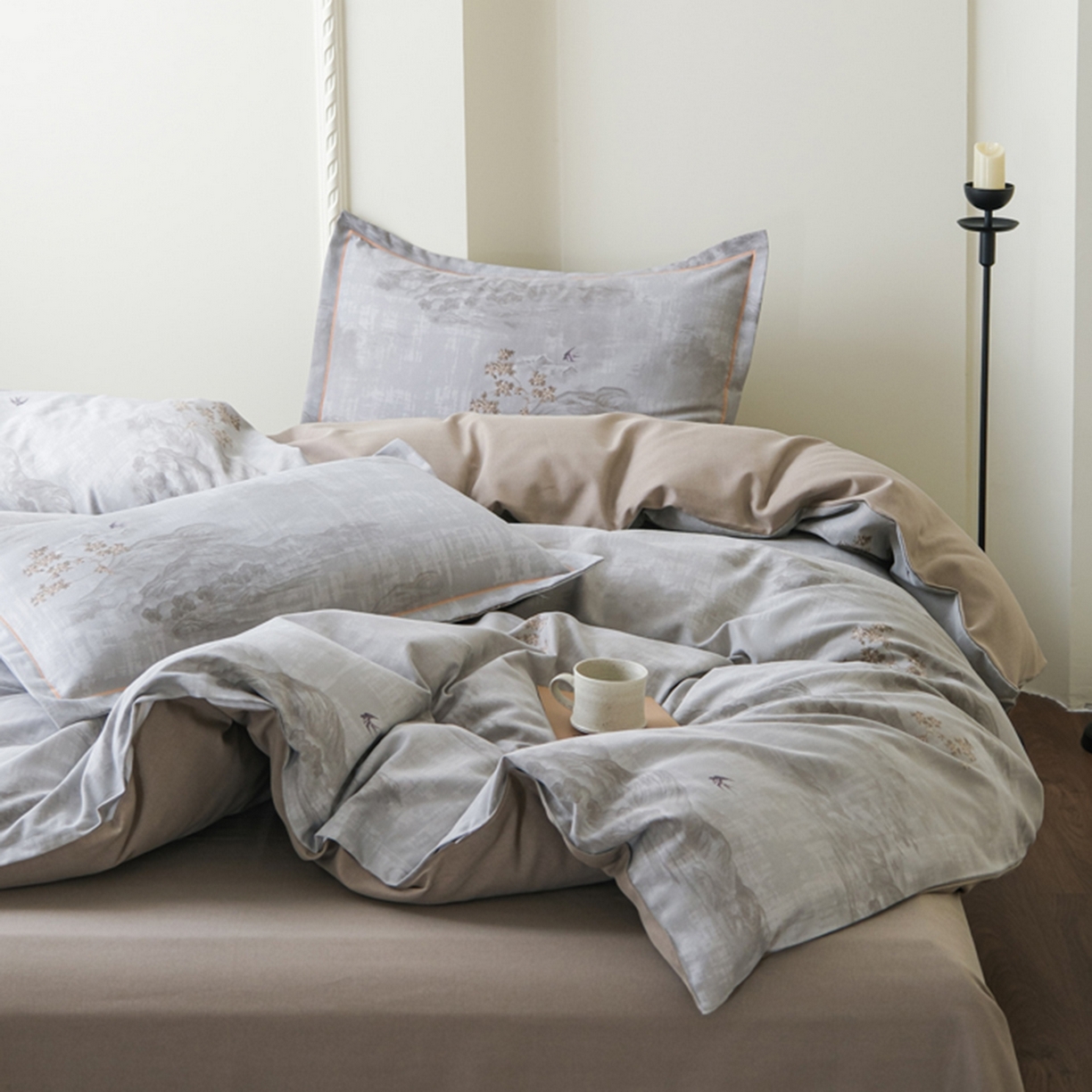 91家纺网 家纺一手货源 找家纺 慕绸家纺（原萌宝老粗布厂家） 2025秋冬新款加厚纯棉磨毛印花四件套 锦绣山河