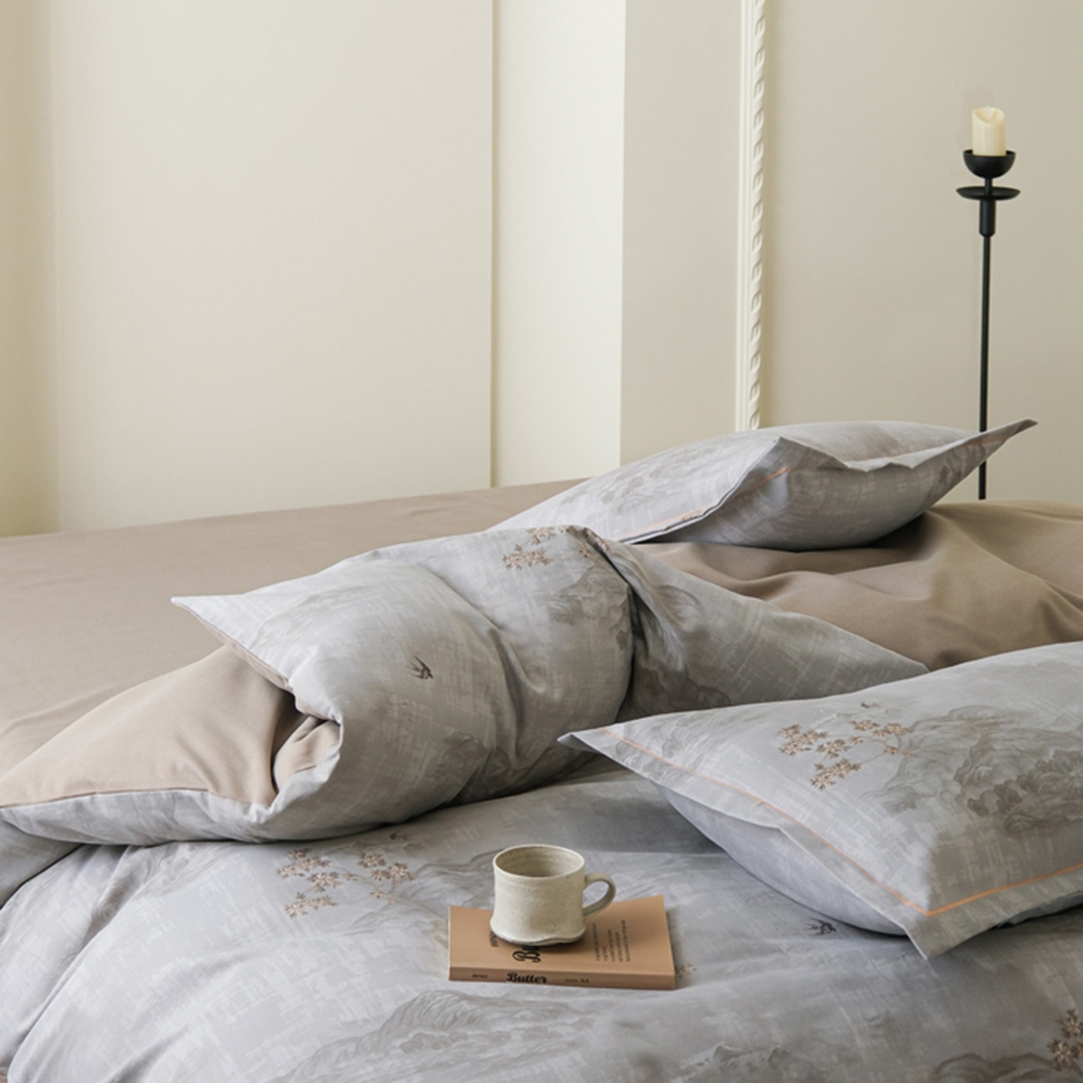 91家纺网 家纺一手货源 找家纺 慕绸家纺（原萌宝老粗布厂家） 2025秋冬新款加厚纯棉磨毛印花四件套 锦绣山河