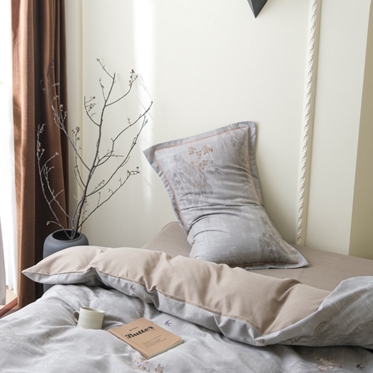 91家纺网 家纺一手货源 找家纺 慕绸家纺（原萌宝老粗布厂家） 2025秋冬新款加厚纯棉磨毛印花四件套 锦绣山河