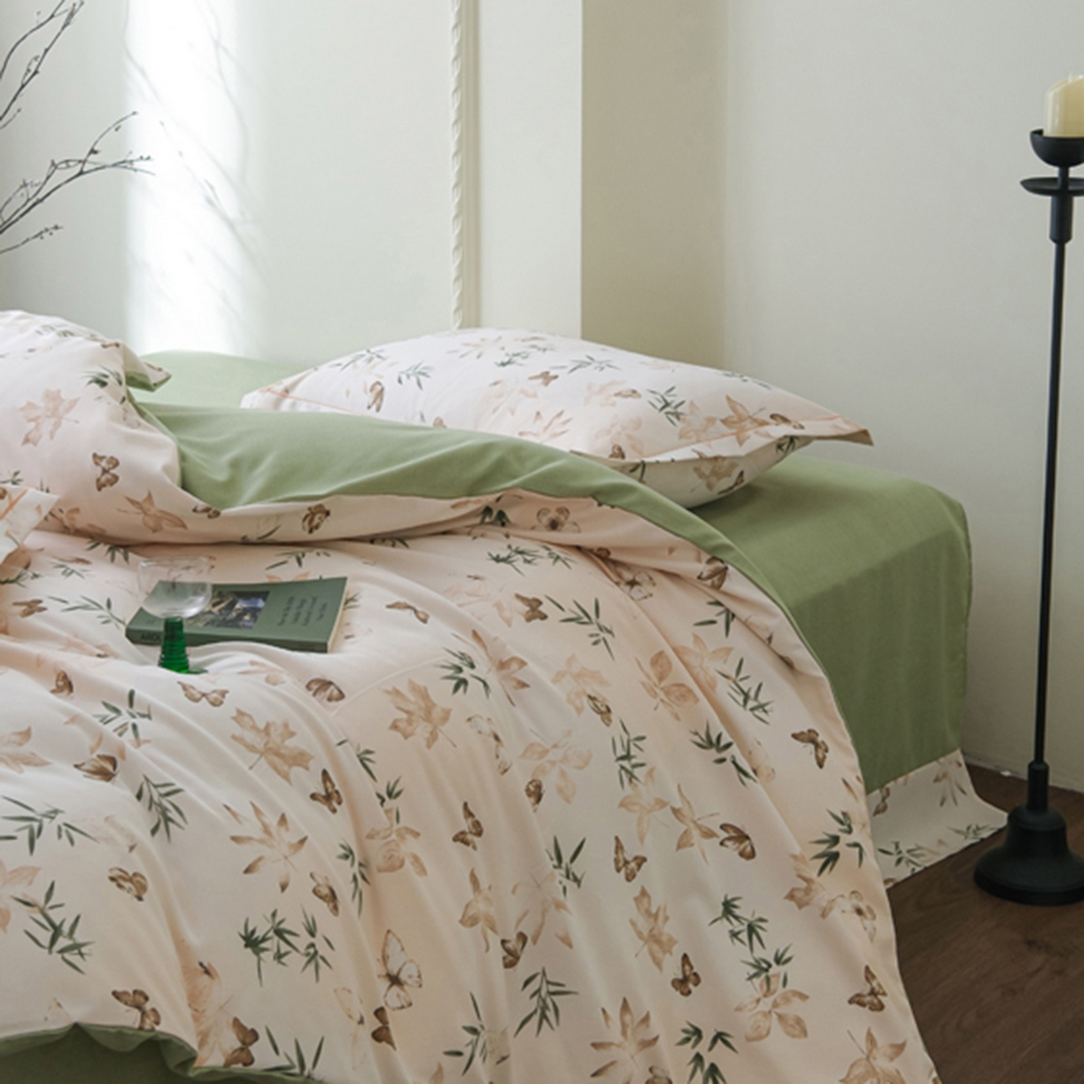 91家纺网 家纺一手货源 找家纺 慕绸家纺（原萌宝老粗布厂家） 2025秋冬新款加厚纯棉磨毛印花四件套 林野之风