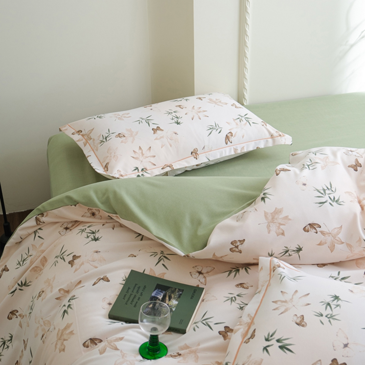 91家纺网 家纺一手货源 找家纺 慕绸家纺（原萌宝老粗布厂家） 2025秋冬新款加厚纯棉磨毛印花四件套 林野之风