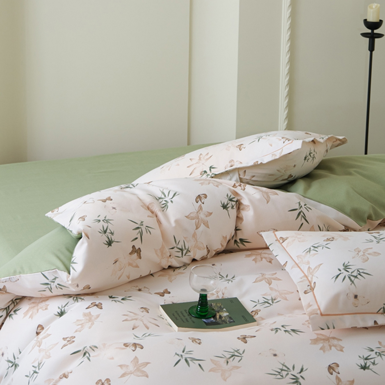 91家纺网 家纺一手货源 找家纺 慕绸家纺（原萌宝老粗布厂家） 2025秋冬新款加厚纯棉磨毛印花四件套 林野之风