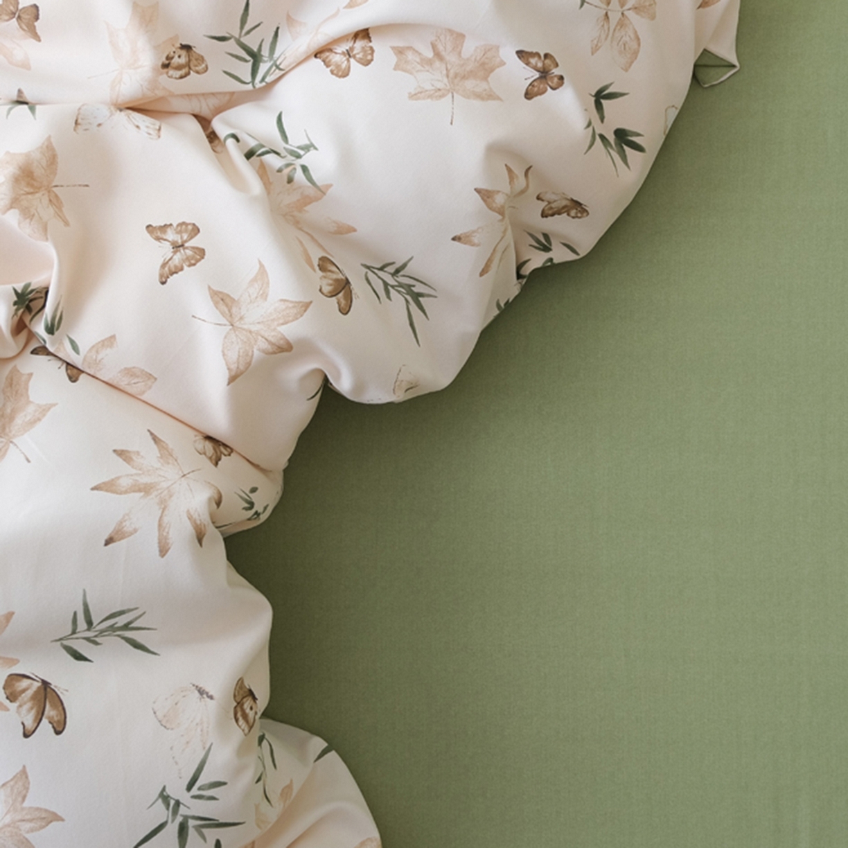 91家纺网 家纺一手货源 找家纺 慕绸家纺（原萌宝老粗布厂家） 2025秋冬新款加厚纯棉磨毛印花四件套 林野之风