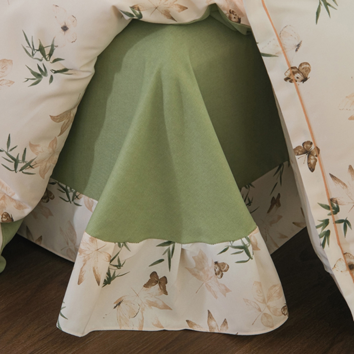 91家纺网 家纺一手货源 找家纺 慕绸家纺（原萌宝老粗布厂家） 2025秋冬新款加厚纯棉磨毛印花四件套 林野之风