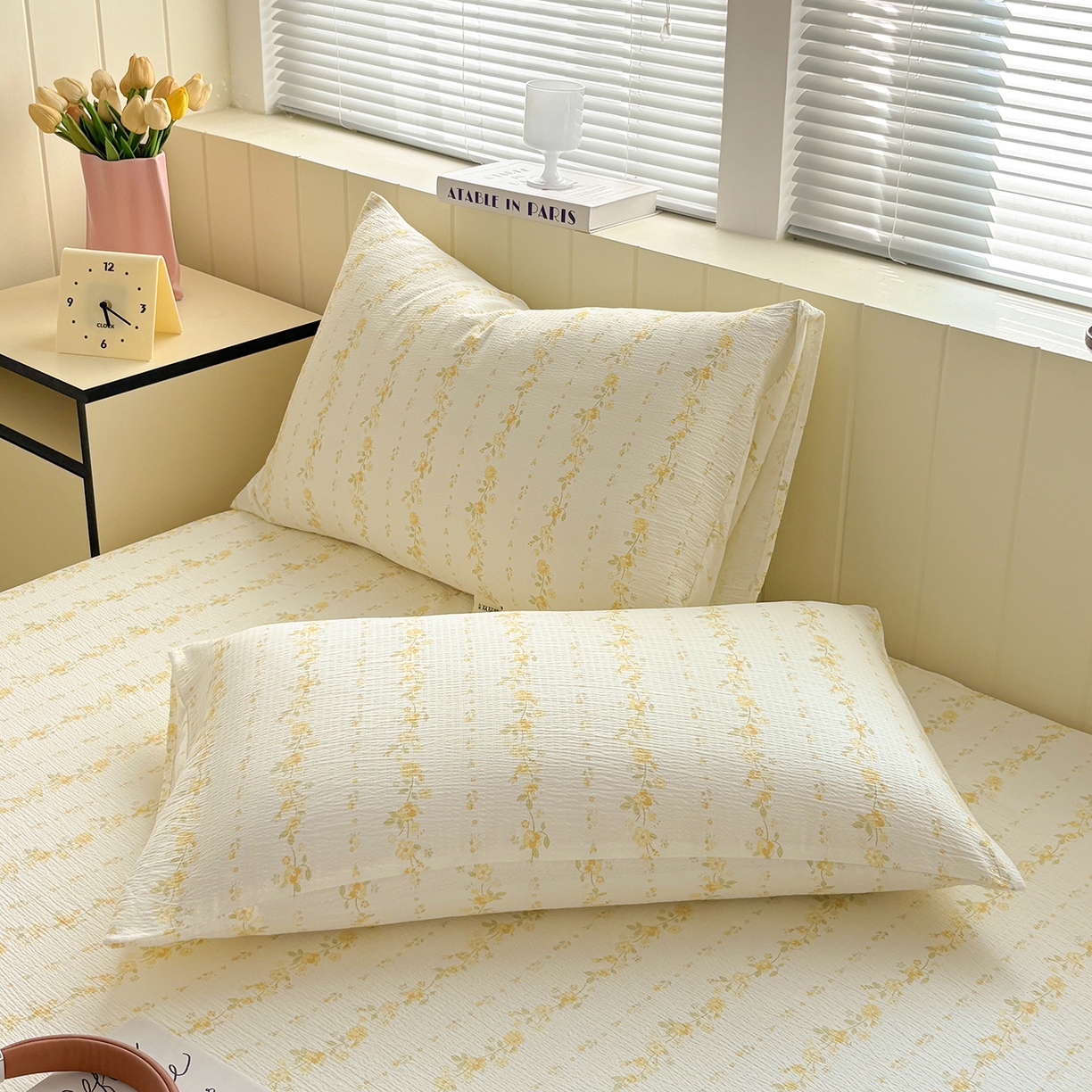 91家纺网 家纺一手货源 找家纺 青泽家纺 2025新款双层纱床单单品床单单件单床单 花间序语