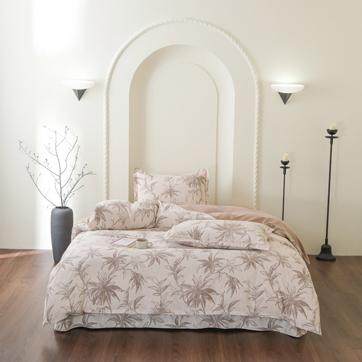 91家纺网 家纺一手货源 找家纺 慕绸家纺（原萌宝老粗布厂家） 2025秋冬新款加厚纯棉磨毛印花四件套 鎏金踪影