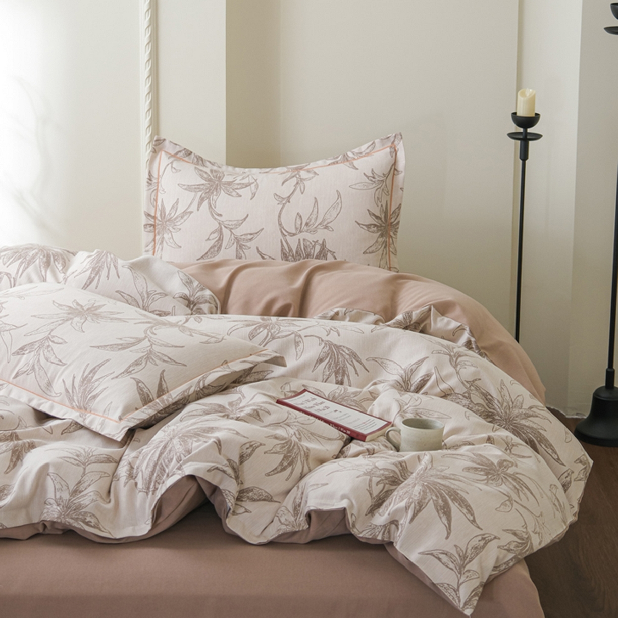 91家纺网 家纺一手货源 找家纺 慕绸家纺（原萌宝老粗布厂家） 2025秋冬新款加厚纯棉磨毛印花四件套 鎏金踪影