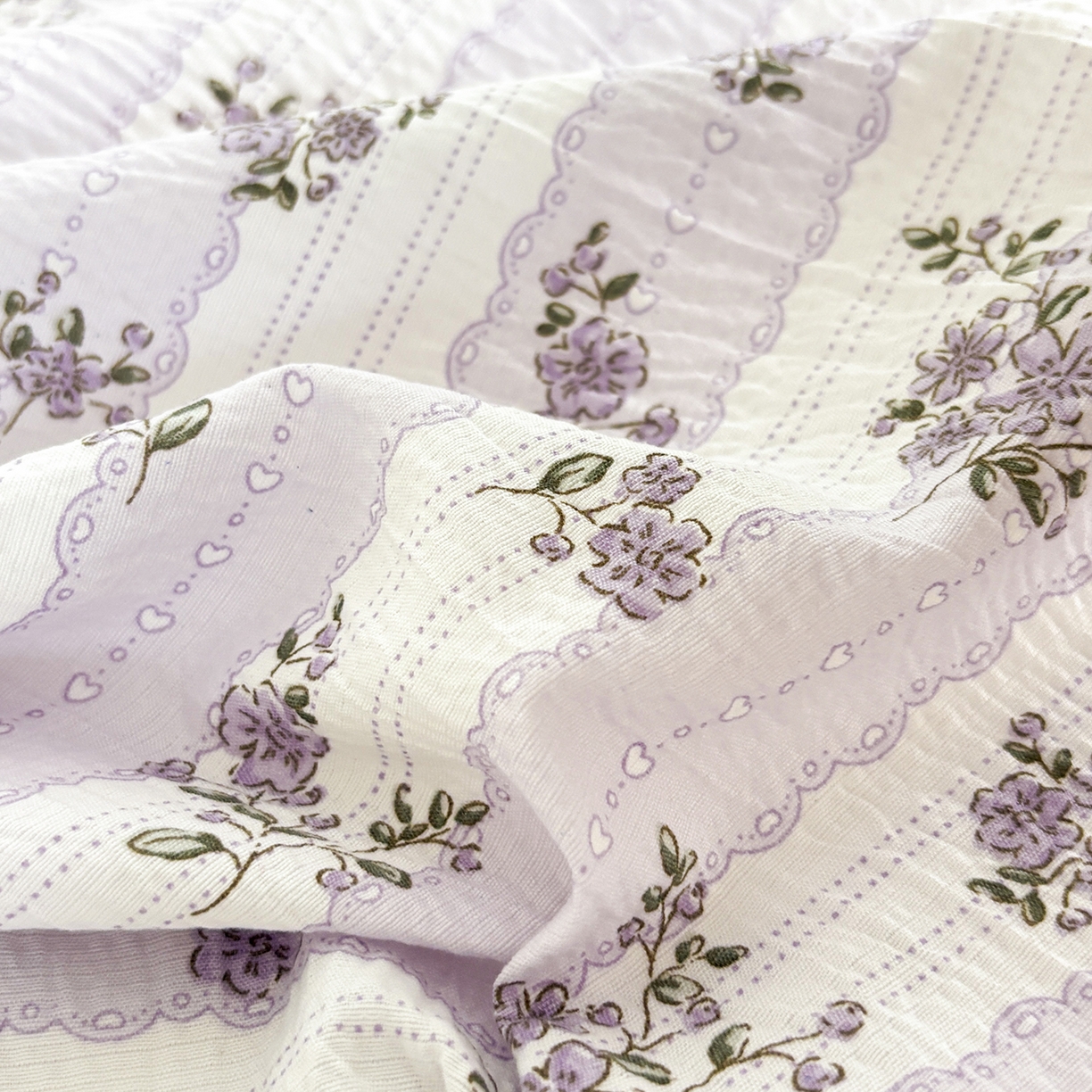 91家纺网 家纺一手货源 找家纺 青泽家纺 2025新款双层纱床单单品床单单件单床单 花轻舞