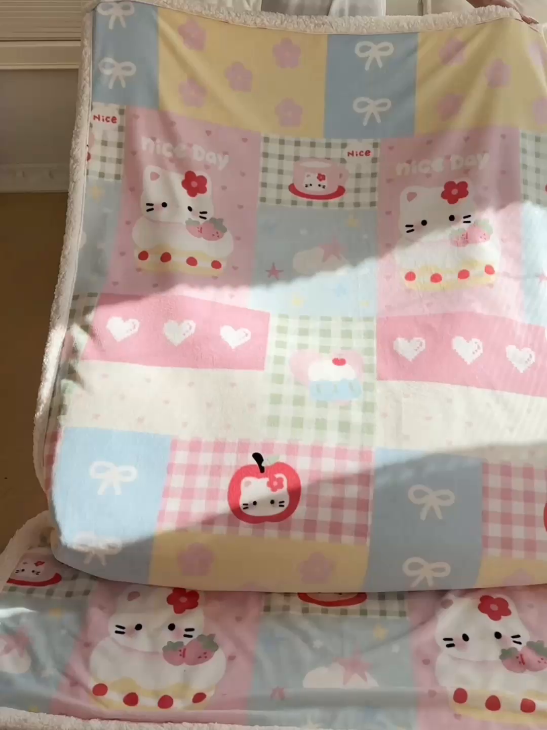 91家纺网 家纺一手货源 找家纺 美乐迪  2025新款牛奶绒羊羔绒毛毯 猫咪日记