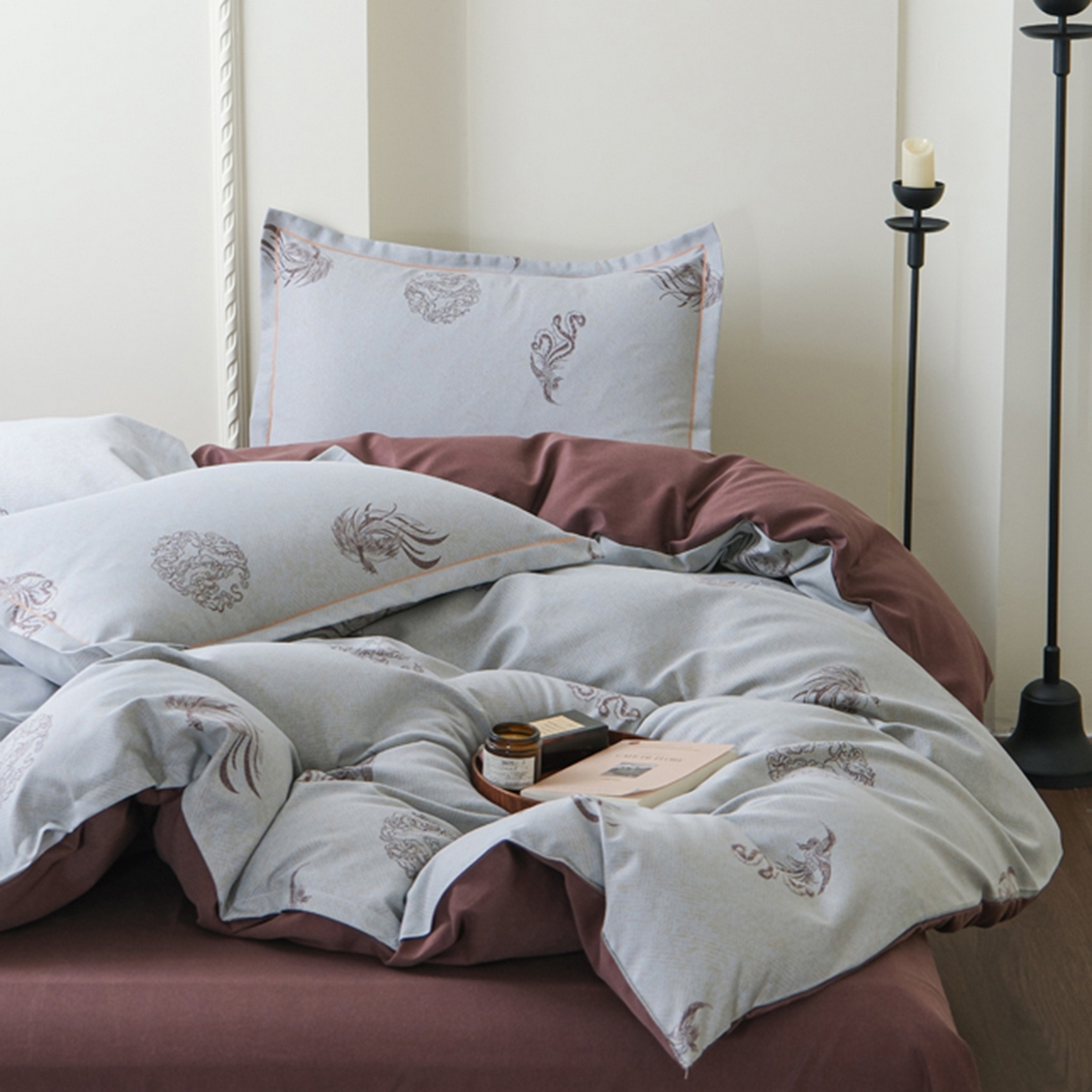 91家纺网 家纺一手货源 找家纺 慕绸家纺（原萌宝老粗布厂家） 2025秋冬新款加厚纯棉磨毛印花四件套 龙凤呈祥