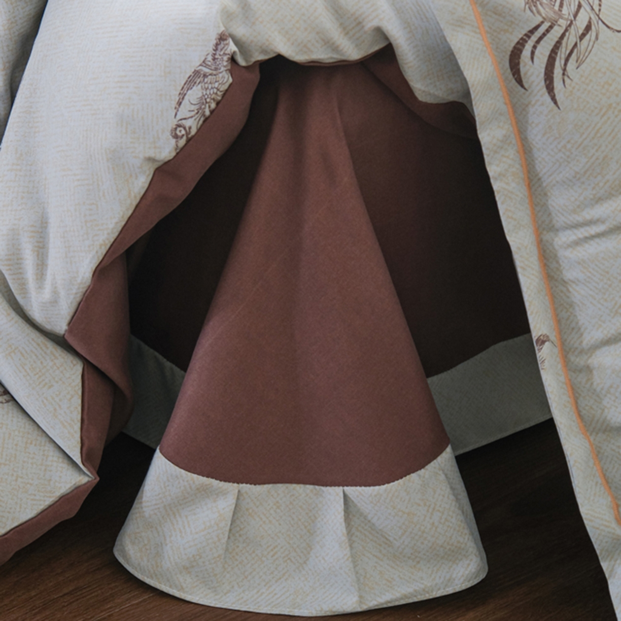 91家纺网 家纺一手货源 找家纺 慕绸家纺（原萌宝老粗布厂家） 2025秋冬新款加厚纯棉磨毛印花四件套 龙凤呈祥