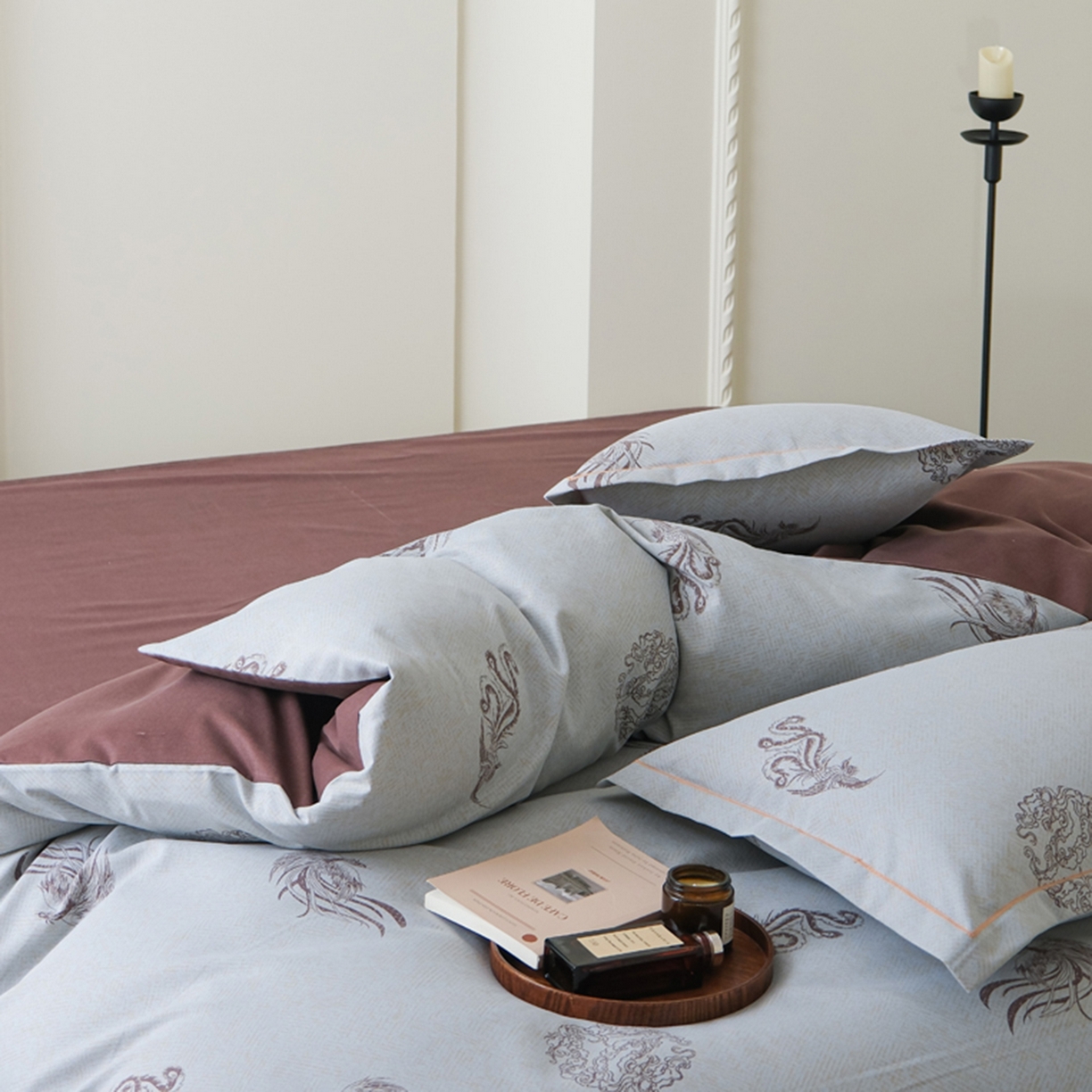 91家纺网 家纺一手货源 找家纺 慕绸家纺（原萌宝老粗布厂家） 2025秋冬新款加厚纯棉磨毛印花四件套 龙凤呈祥