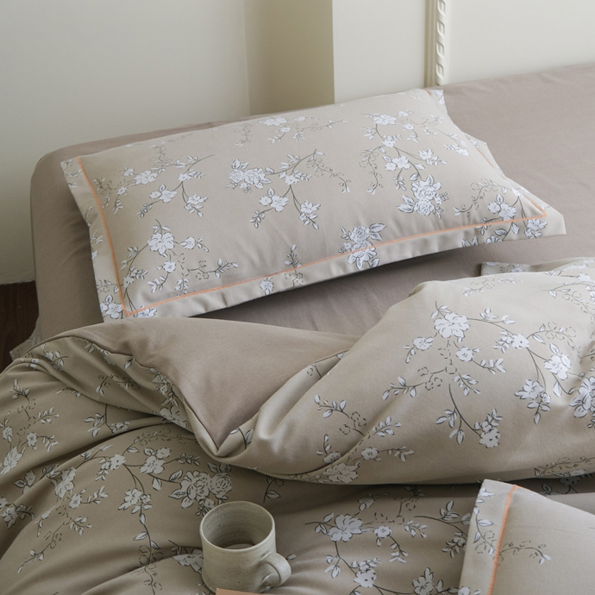 91家纺网 家纺一手货源 找家纺 慕绸家纺（原萌宝老粗布厂家） 2025秋冬新款加厚纯棉磨毛印花四件套 梅林春晓