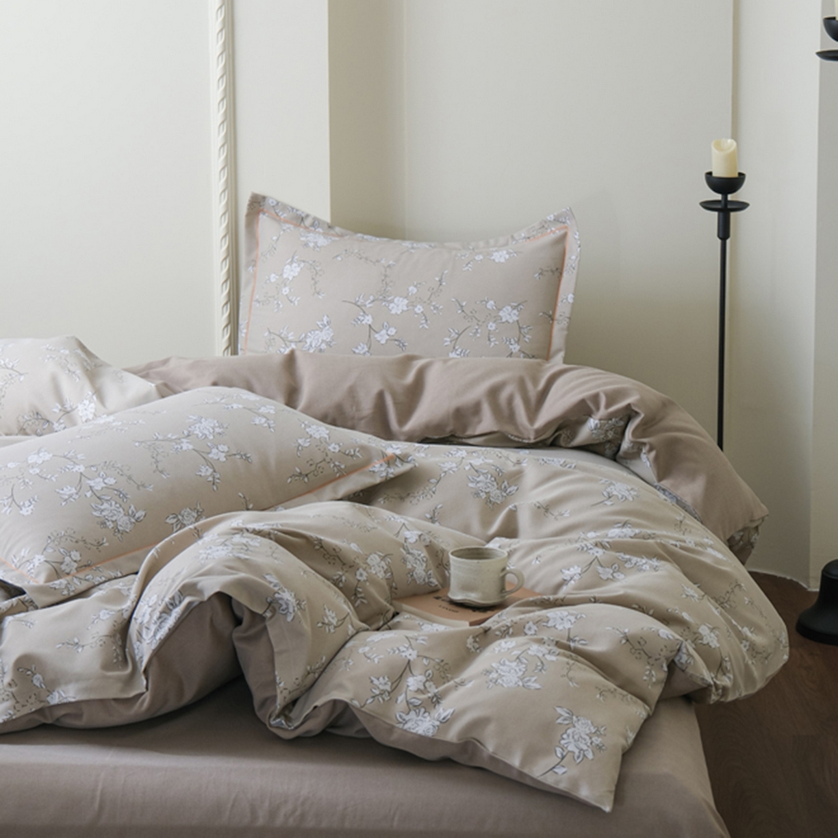 91家纺网 家纺一手货源 找家纺 慕绸家纺（原萌宝老粗布厂家） 2025秋冬新款加厚纯棉磨毛印花四件套 梅林春晓