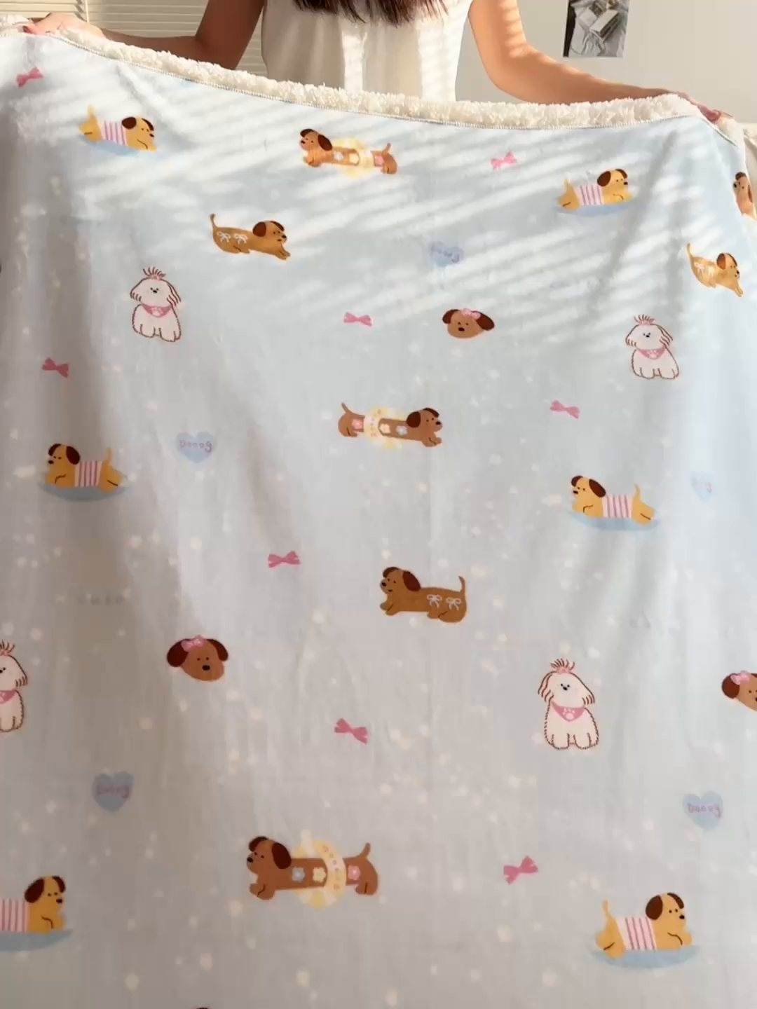 91家纺网 家纺一手货源 找家纺 美乐迪  2025新款牛奶绒羊羔绒毛毯 香肠狗