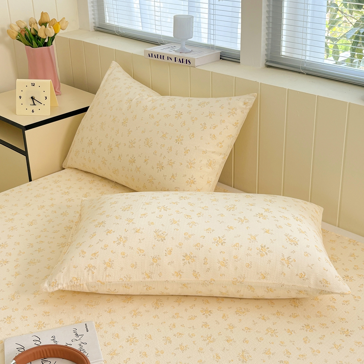 91家纺网 家纺一手货源 找家纺 青泽家纺 2025新款双层纱床单单品床单单件单床单 梨花落