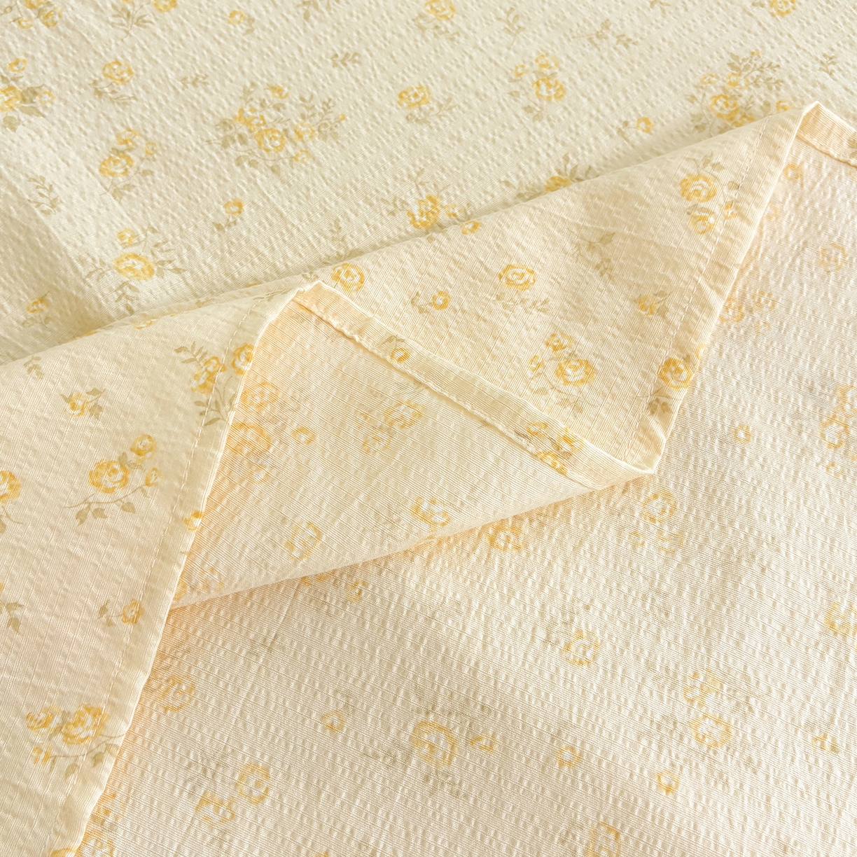 91家纺网 家纺一手货源 找家纺 青泽家纺 2025新款双层纱床单单品床单单件单床单 梨花落