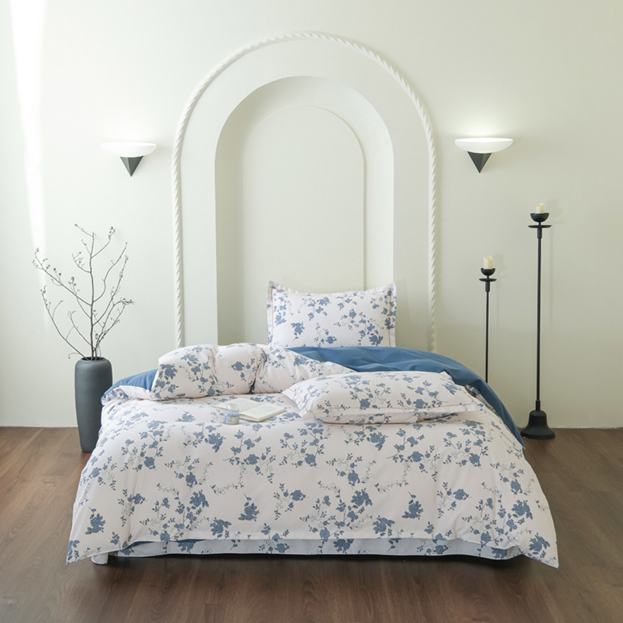 91家纺网 家纺一手货源 找家纺 慕绸家纺（原萌宝老粗布厂家） 2025秋冬新款加厚纯棉磨毛印花四件套 南枝