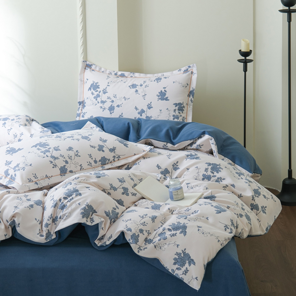 91家纺网 家纺一手货源 找家纺 慕绸家纺（原萌宝老粗布厂家） 2025秋冬新款加厚纯棉磨毛印花四件套 南枝