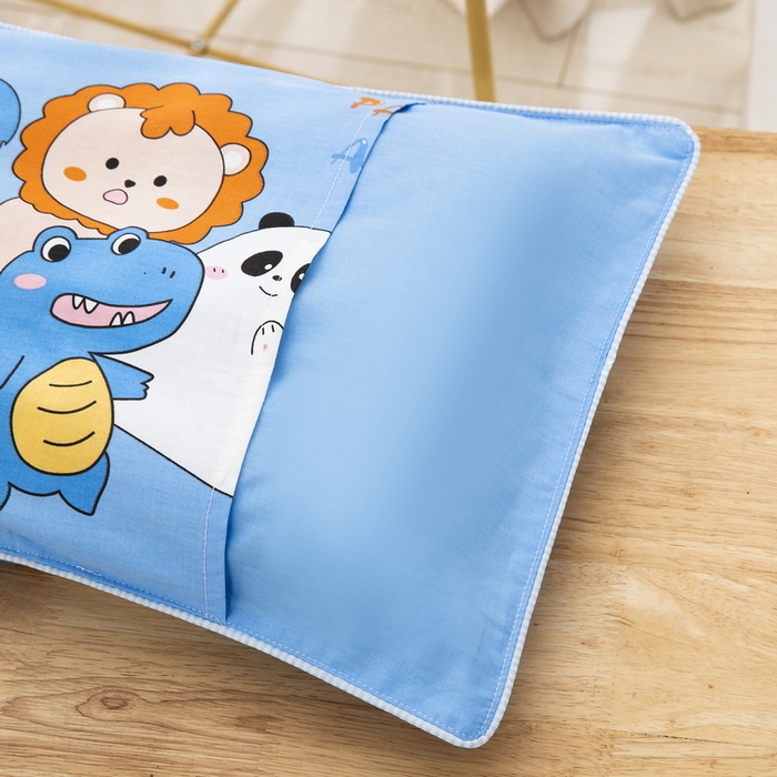 91家纺网 家纺一手货源 找家纺 大黄蜂家居家纺 2025新款纯棉卡通定位枕套 恐龙当家