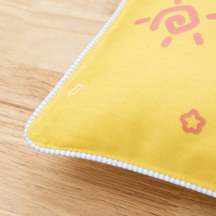 91家纺网 家纺一手货源 找家纺 大黄蜂家居家纺 2025新款纯棉卡通定位枕套 快乐牛牛黄