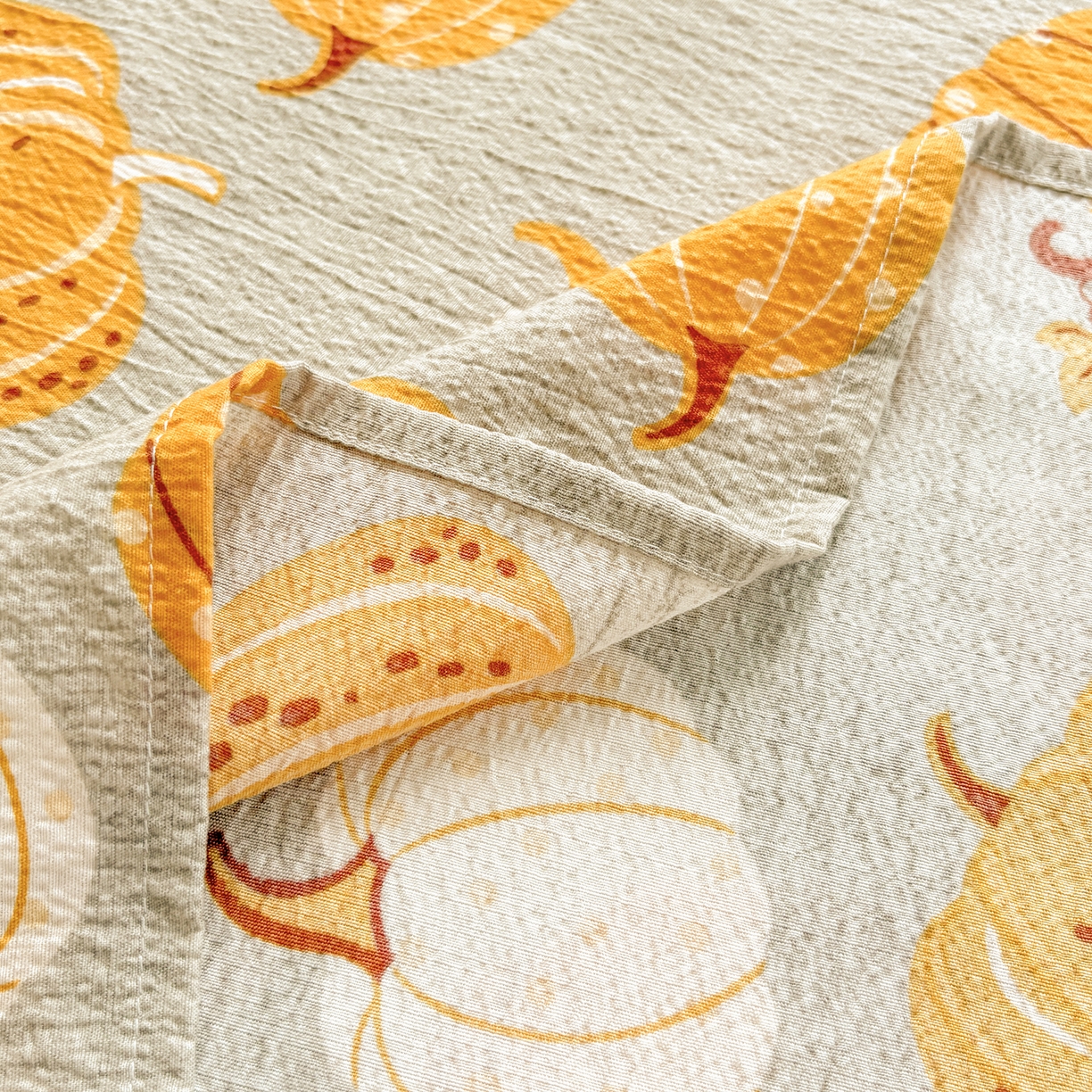 91家纺网 家纺一手货源 找家纺 青泽家纺 2025新款双层纱床单单品床单单件单床单 南瓜派对