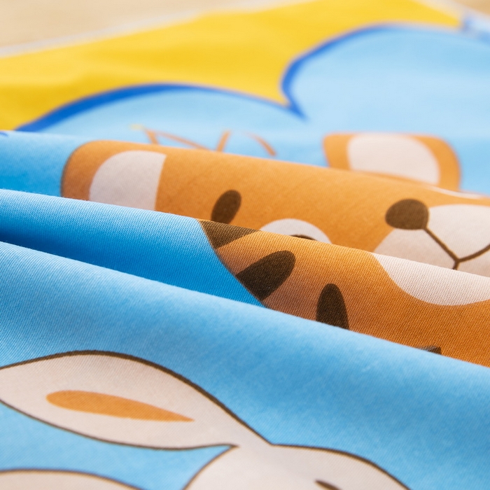 91家纺网 家纺一手货源 找家纺 大黄蜂家居家纺 2025新款纯棉卡通定位枕套 快乐星猫