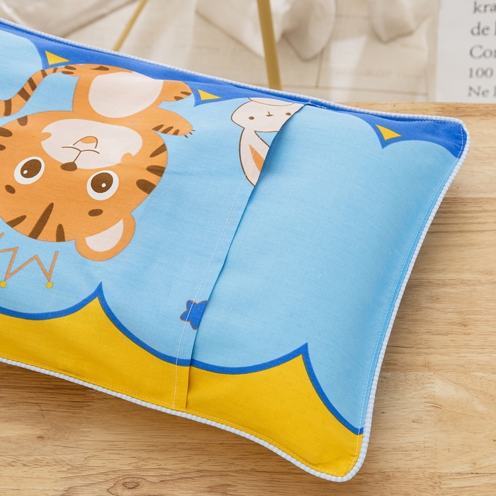 91家纺网 家纺一手货源 找家纺 大黄蜂家居家纺 2025新款纯棉卡通定位枕套 快乐星猫