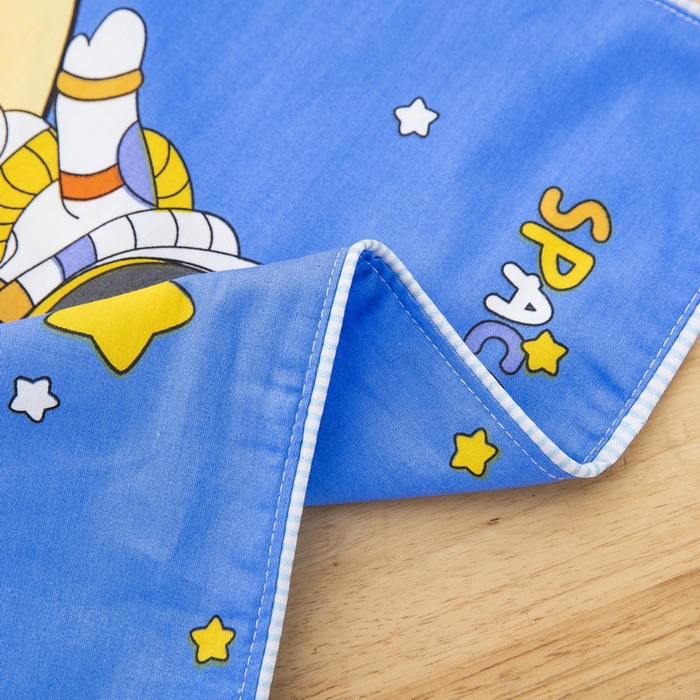 91家纺网 家纺一手货源 找家纺 大黄蜂家居家纺 2025新款纯棉卡通定位枕套 漫步月球