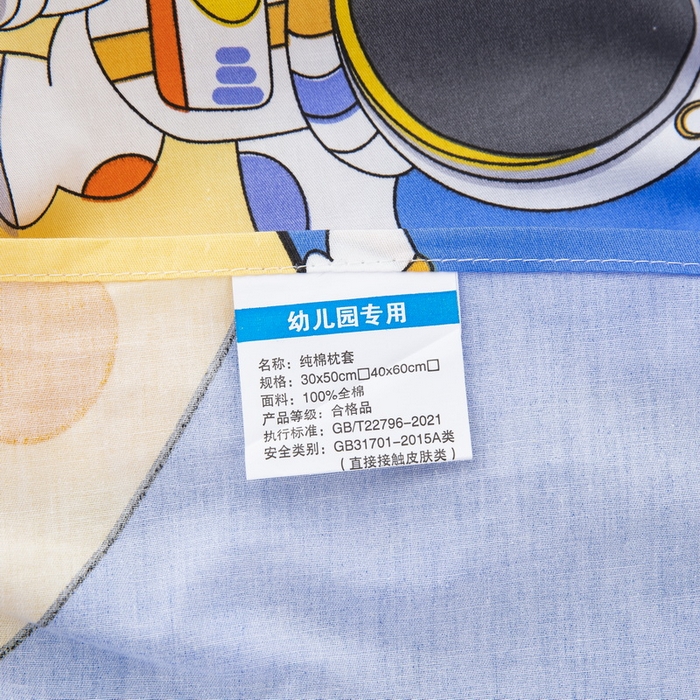 91家纺网 家纺一手货源 找家纺 大黄蜂家居家纺 2025新款纯棉卡通定位枕套 漫步月球