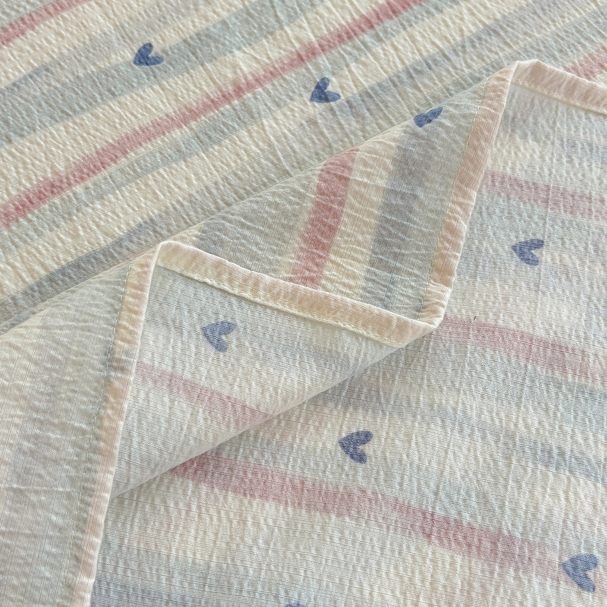 91家纺网 家纺一手货源 找家纺 青泽家纺 2025新款双层纱床单单品床单单件单床单 疏影之心