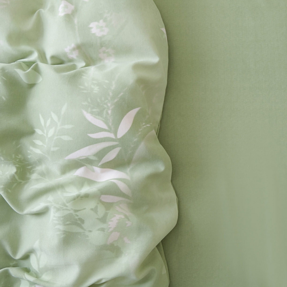 91家纺网 家纺一手货源 找家纺 慕绸家纺（原萌宝老粗布厂家） 2025秋冬新款加厚纯棉磨毛印花四件套 叶篱