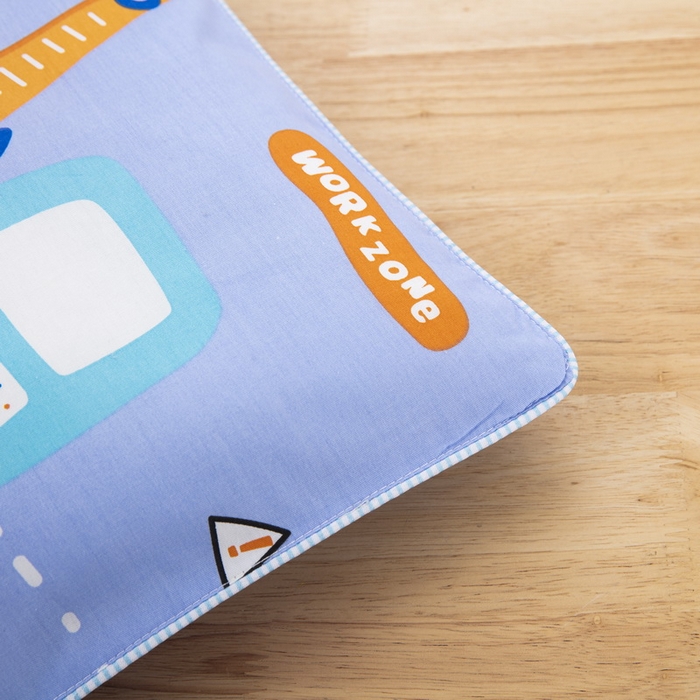 91家纺网 家纺一手货源 找家纺 大黄蜂家居家纺 2025新款纯棉卡通定位枕套 挖掘机