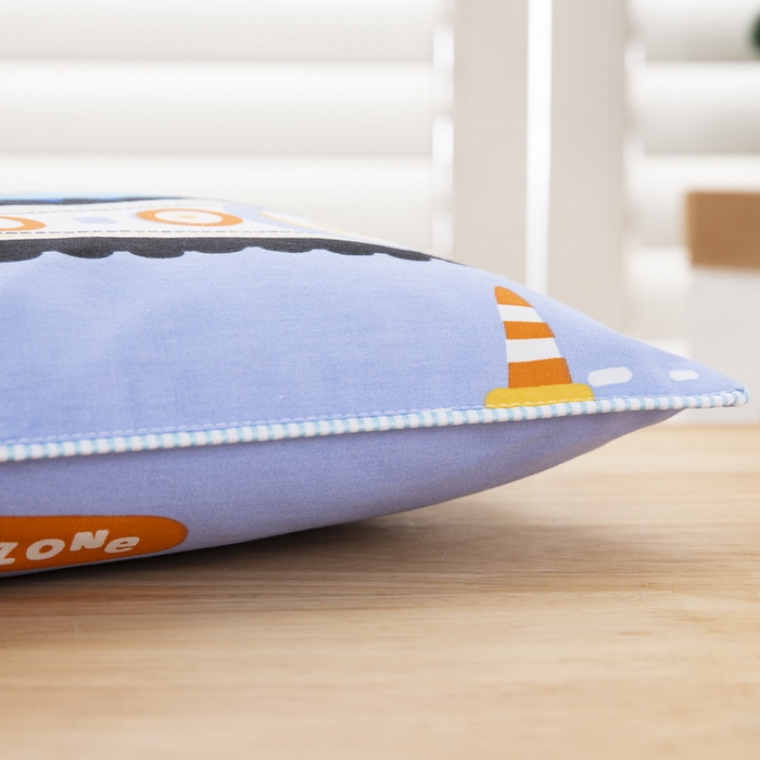 91家纺网 家纺一手货源 找家纺 大黄蜂家居家纺 2025新款纯棉卡通定位枕套 挖掘机