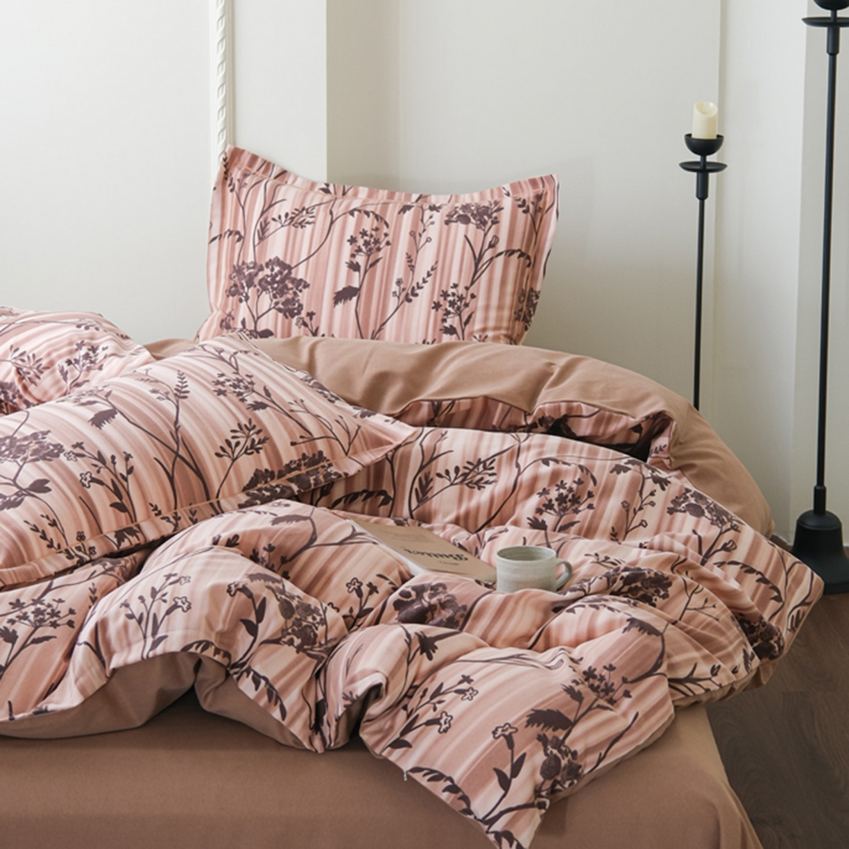 91家纺网 家纺一手货源 找家纺 慕绸家纺（原萌宝老粗布厂家） 2025秋冬新款加厚纯棉磨毛印花四件套 枝繁叶茂