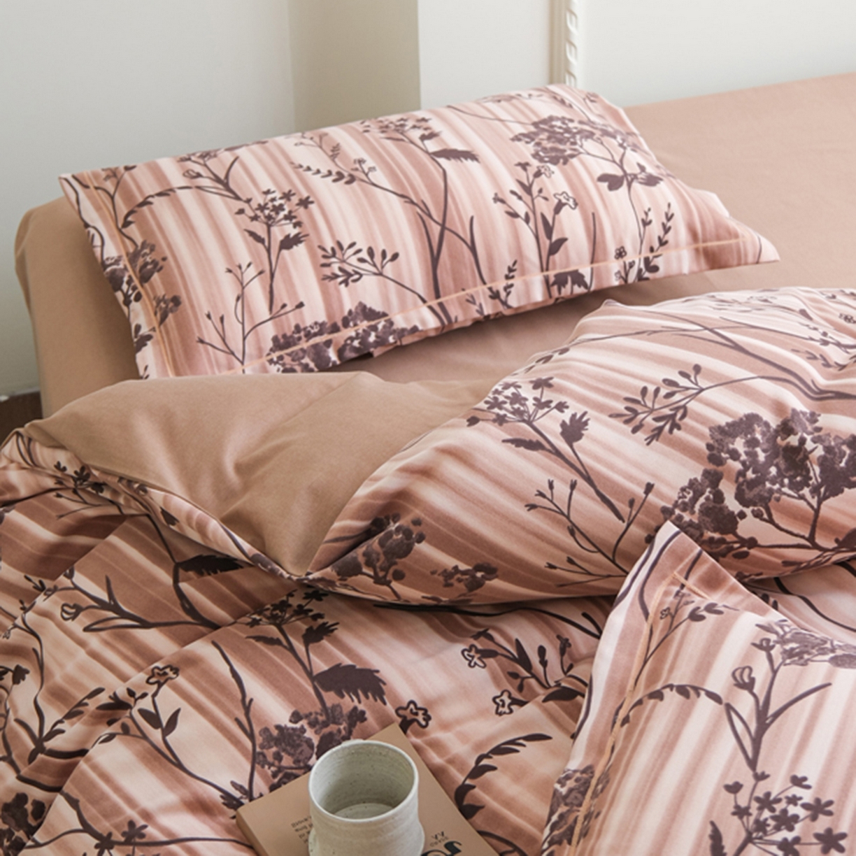 91家纺网 家纺一手货源 找家纺 慕绸家纺（原萌宝老粗布厂家） 2025秋冬新款加厚纯棉磨毛印花四件套 枝繁叶茂