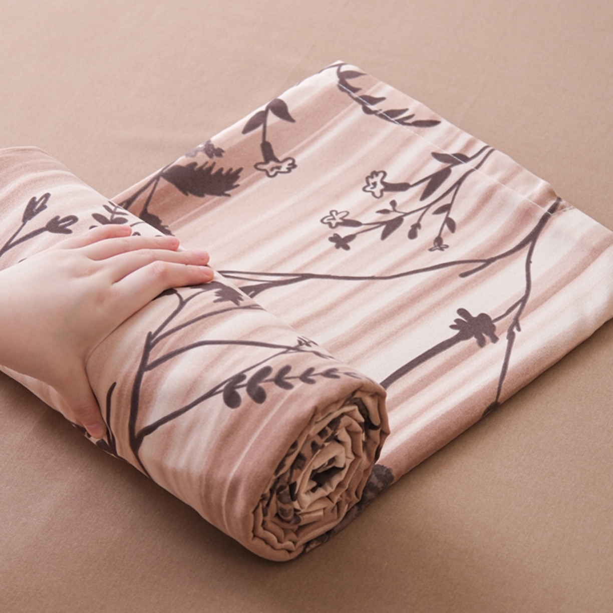 慕绸家纺（原萌宝老粗布厂家） 2025秋冬新款加厚纯棉磨毛印花四件套 枝繁叶茂