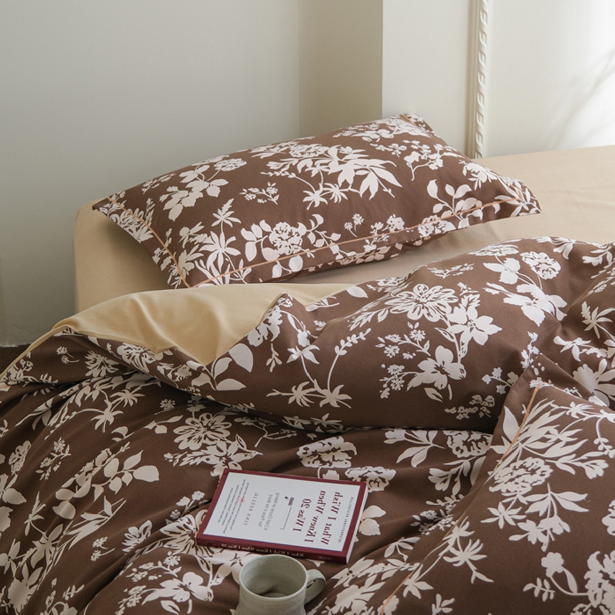 91家纺网 家纺一手货源 找家纺 慕绸家纺（原萌宝老粗布厂家） 2025秋冬新款加厚纯棉磨毛印花四件套 枝缦