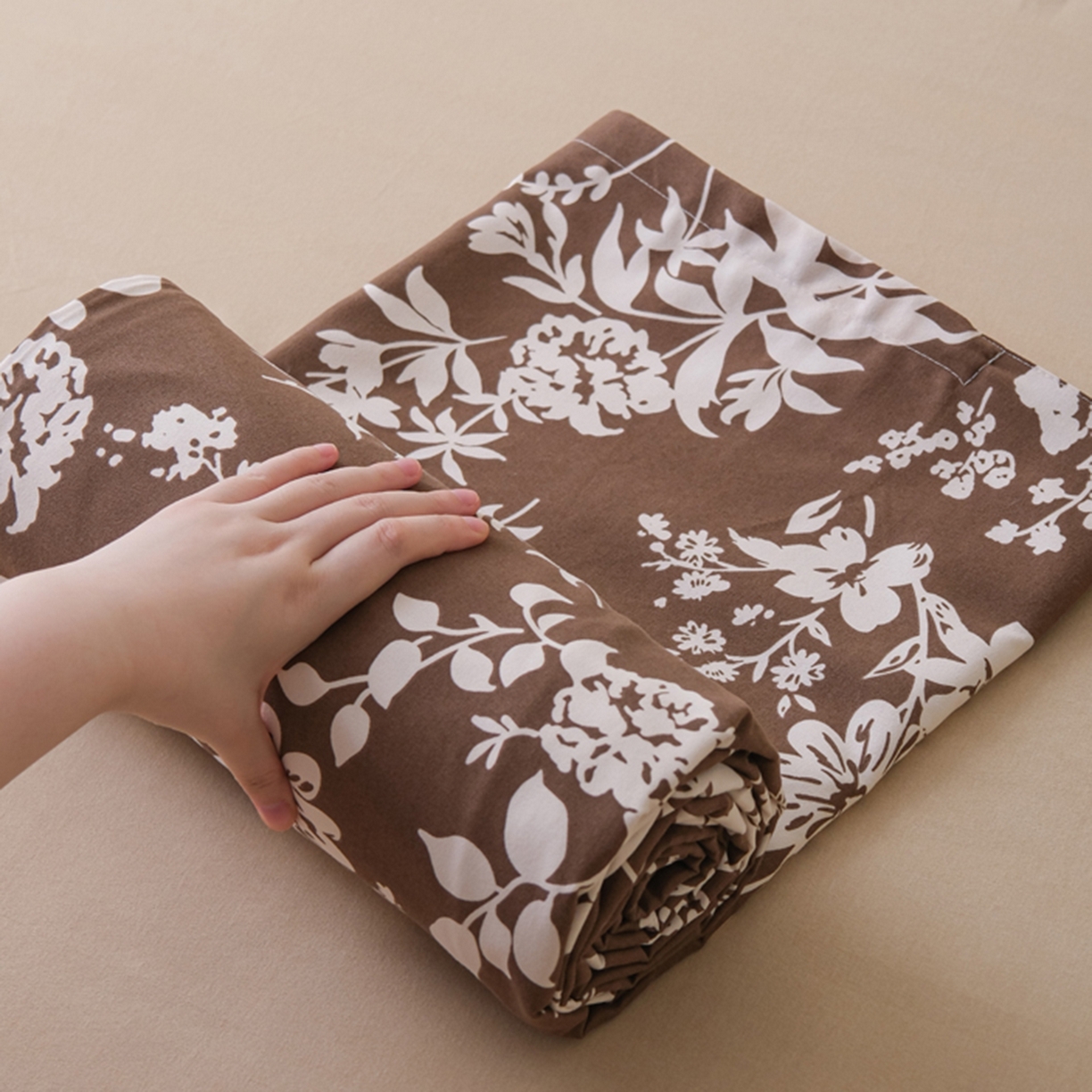 慕绸家纺（原萌宝老粗布厂家） 2025秋冬新款加厚纯棉磨毛印花四件套 枝缦