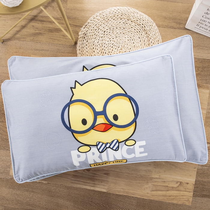 91家纺网 家纺一手货源 找家纺 大黄蜂家居家纺 2025新款纯棉卡通定位枕套 小鸡先生