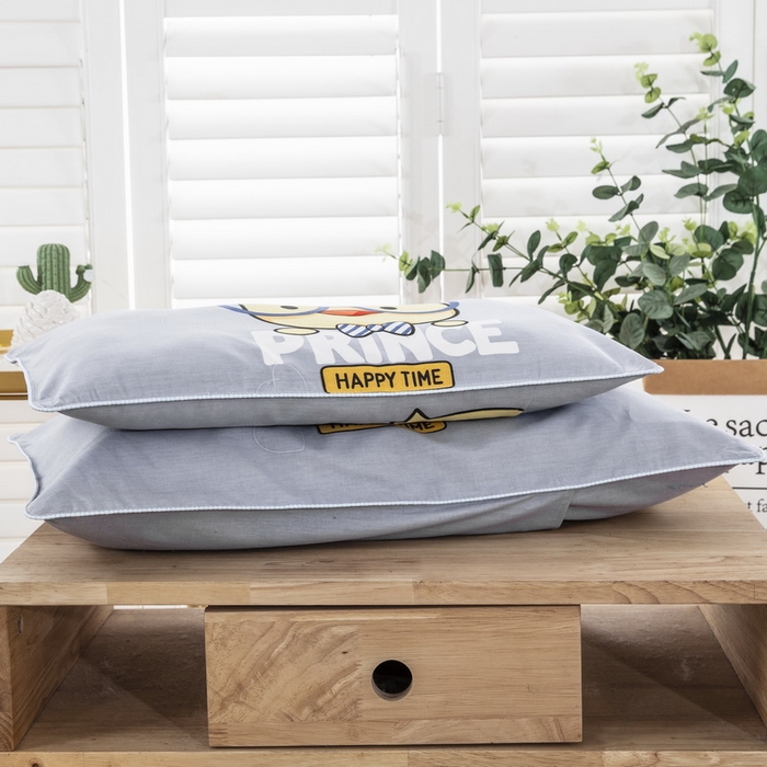 91家纺网 家纺一手货源 找家纺 大黄蜂家居家纺 2025新款纯棉卡通定位枕套 小鸡先生